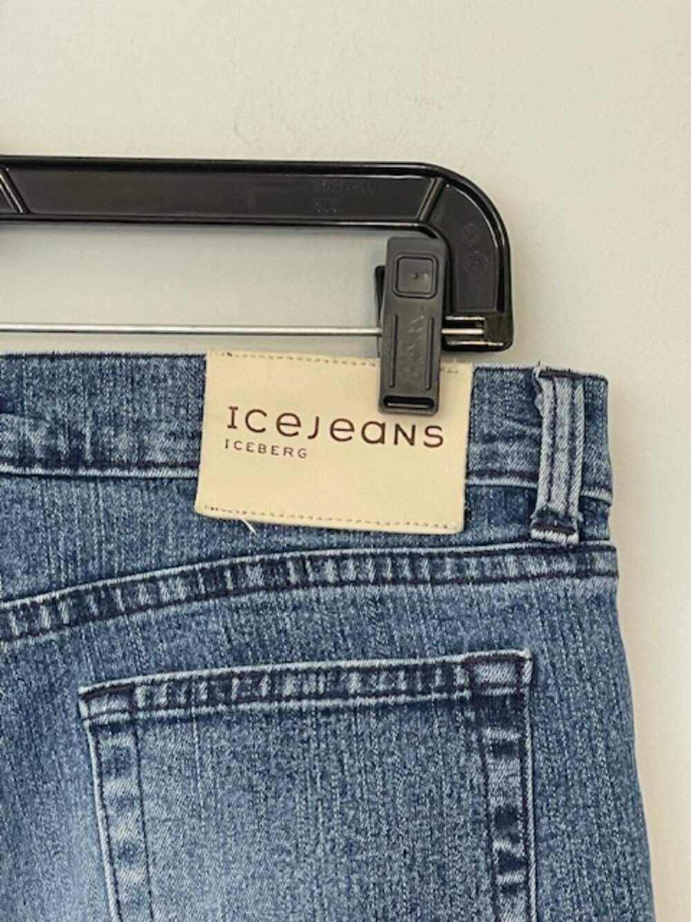 Vintage Iceberg Jeans Logo Patchwork Y2K Low/Mid Rise Bootcut Bling 30 - Picture 7 of 10